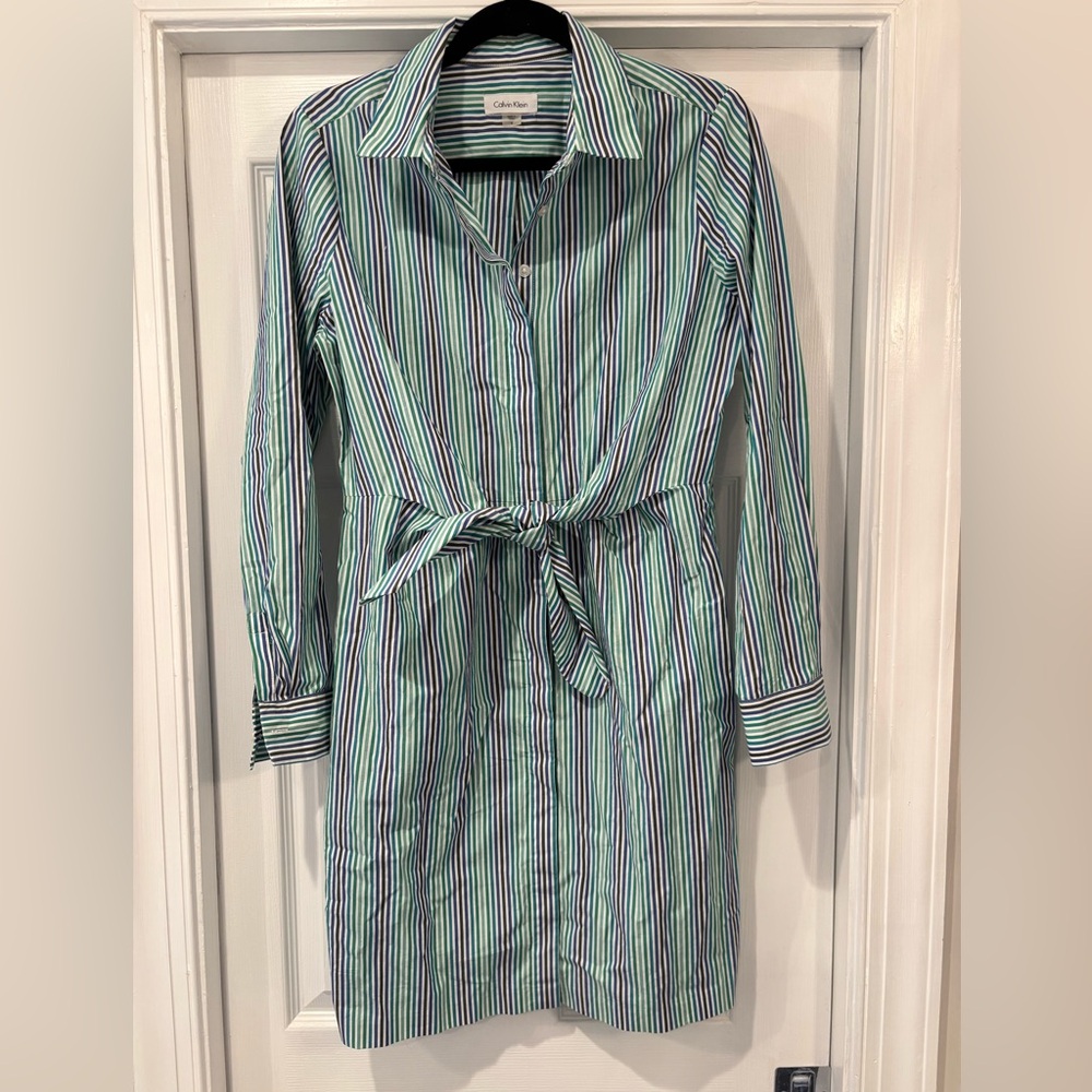 Calvin Klein striped shirt dress